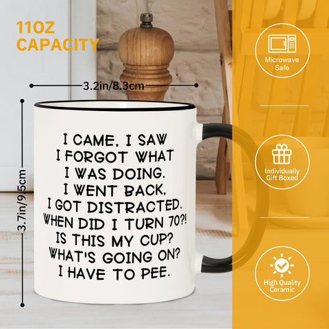 Shqiueos lead-free ceramic mug with ergonomic grip for daily use
