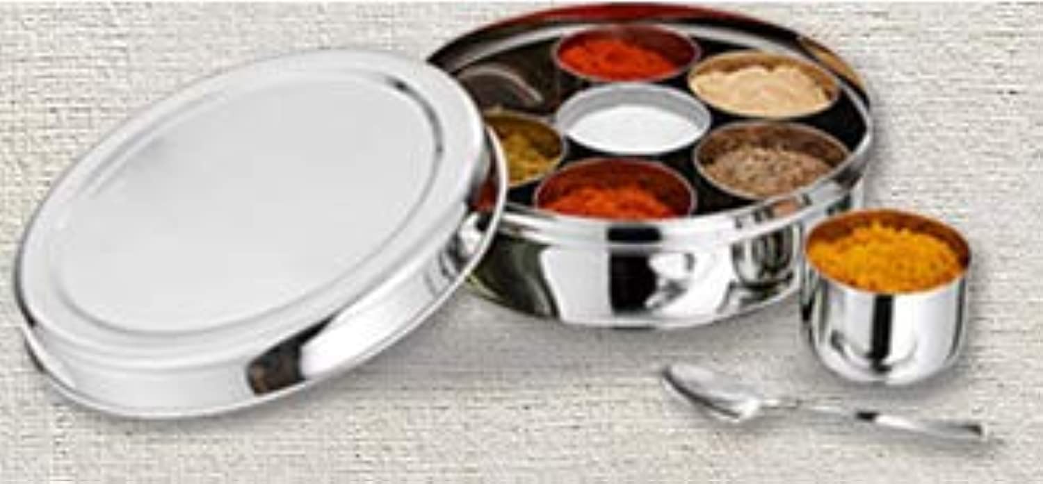 Shradha Trading masala box being opened to show durable design.