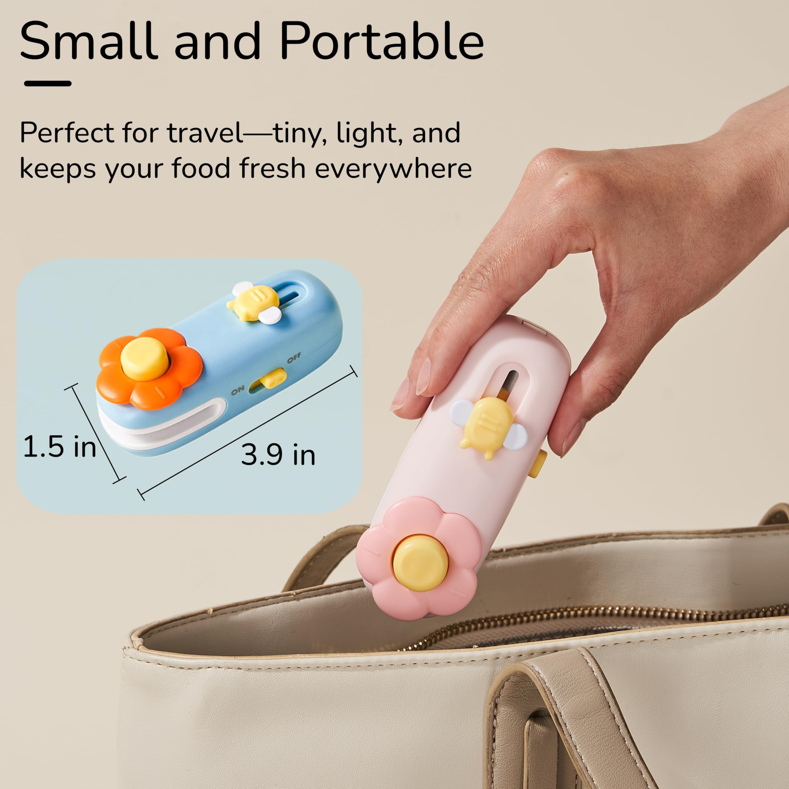 Shrunqi rechargeable sealer battery for multiple uses between charges