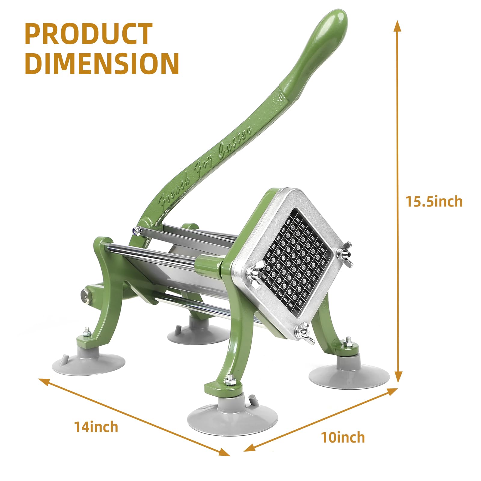 SHSYCER French Fry Cutter aluminum push head for sturdy construction