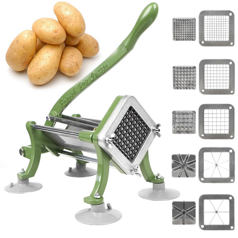 SHSYCER French Fry Cutter complete set on counter for busy kitchens