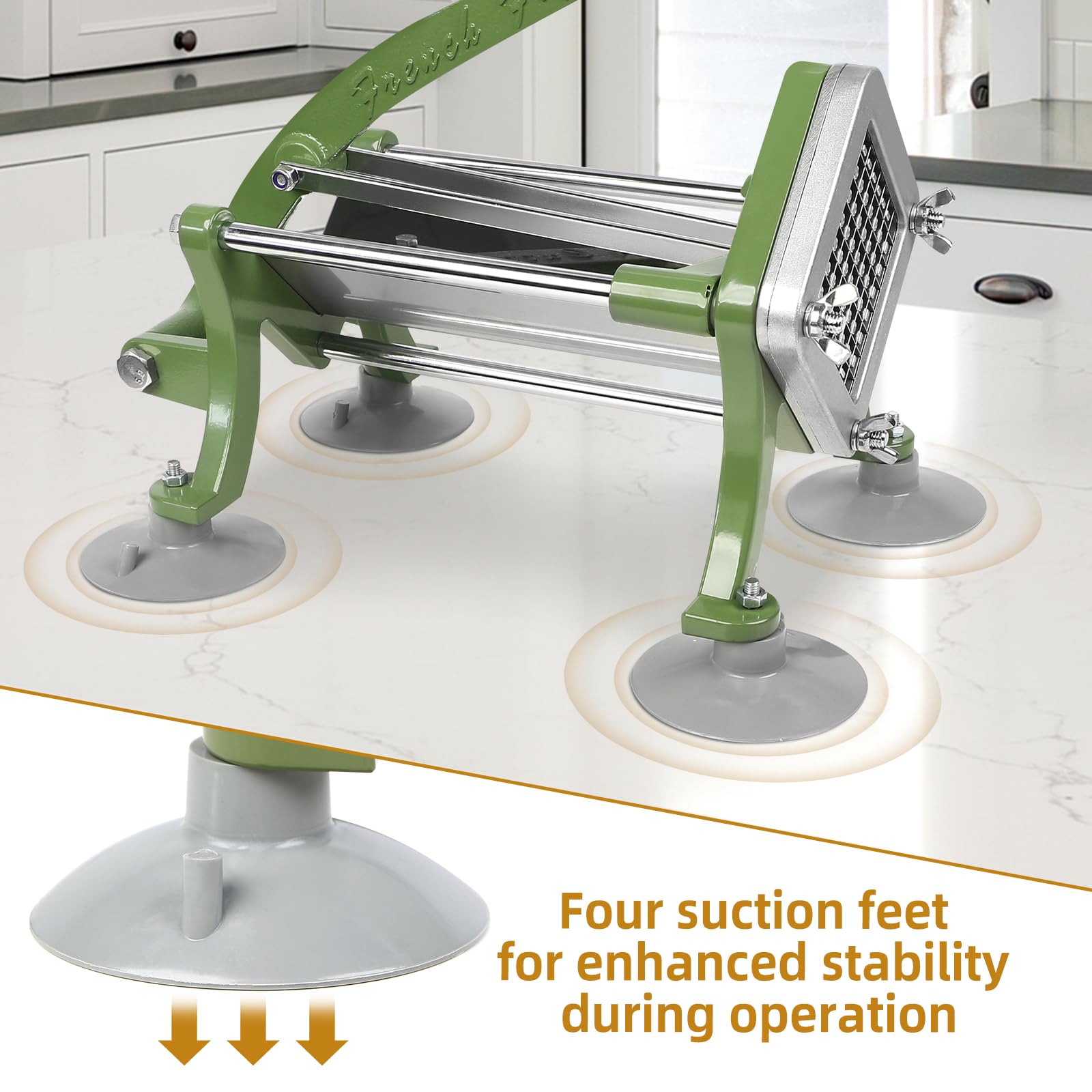 SHSYCER in-use with potatoes demonstrates fast fry sizing