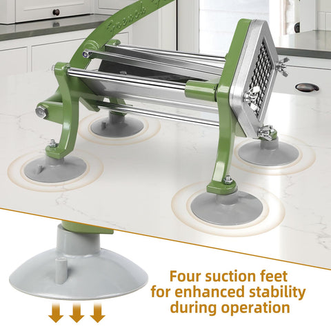 SHSYCER in-use with potatoes demonstrates fast fry sizing