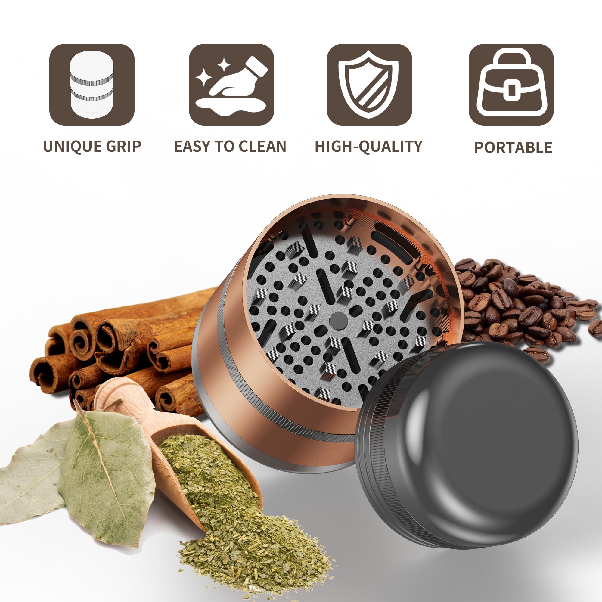 SHUAIYONGLAN grinder non-slip grooves ensure stable, efficient grinding.