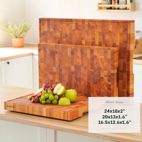 SHUMARU 20x13 inch cutting board offers stable chopping.