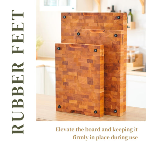 SHUMARU board non-slip feet prevent slipping and keep counters clean.