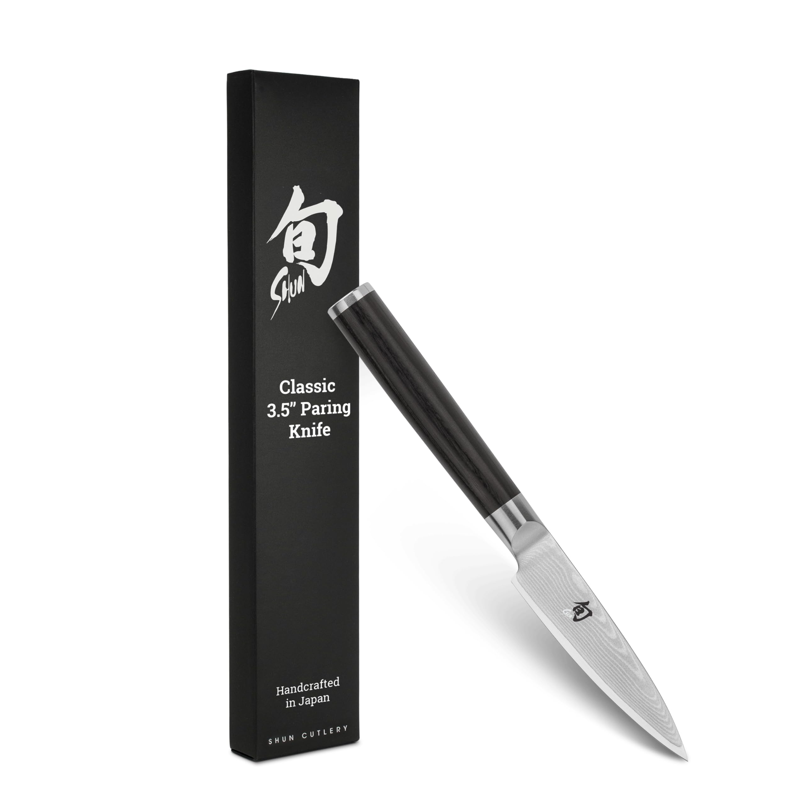 Shun Classic paring knife blade close-up highlighting precision edge