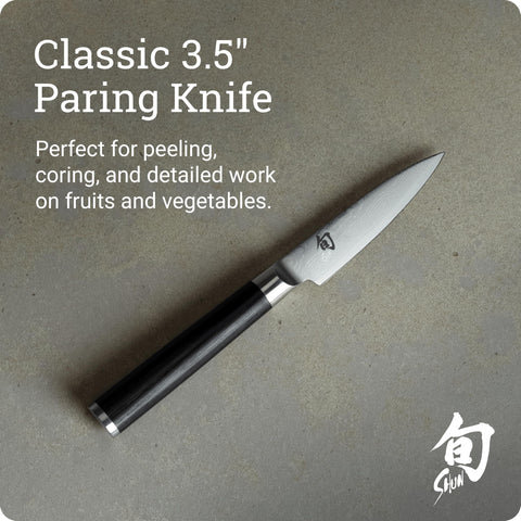 Shun Classic paring knife pakkawood handle for comfortable grip