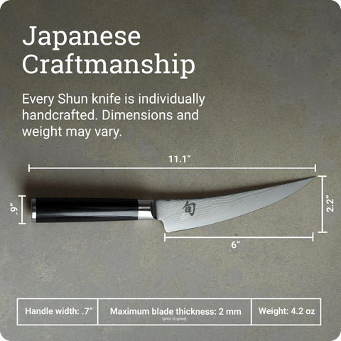 Shun Classic 6-Inch Boning Knife in fish prep for delicate filleting.