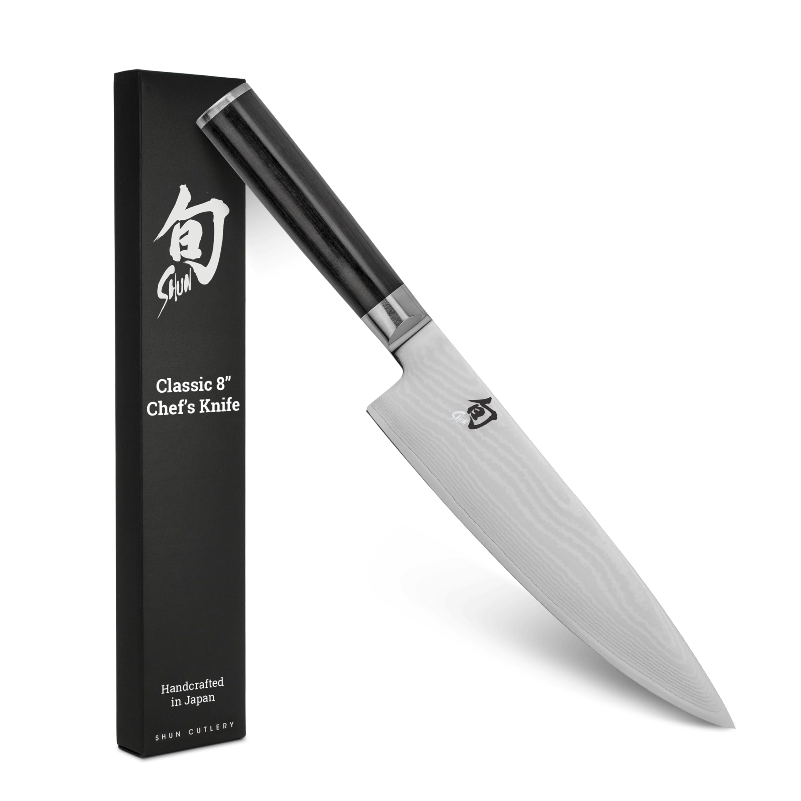 Shun Classic 8-inch Chef's Knife blade detail for precise slicing and mincing