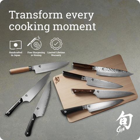 Shun Classic Blonde Santoku ideal for vegetables during everyday meal prep.