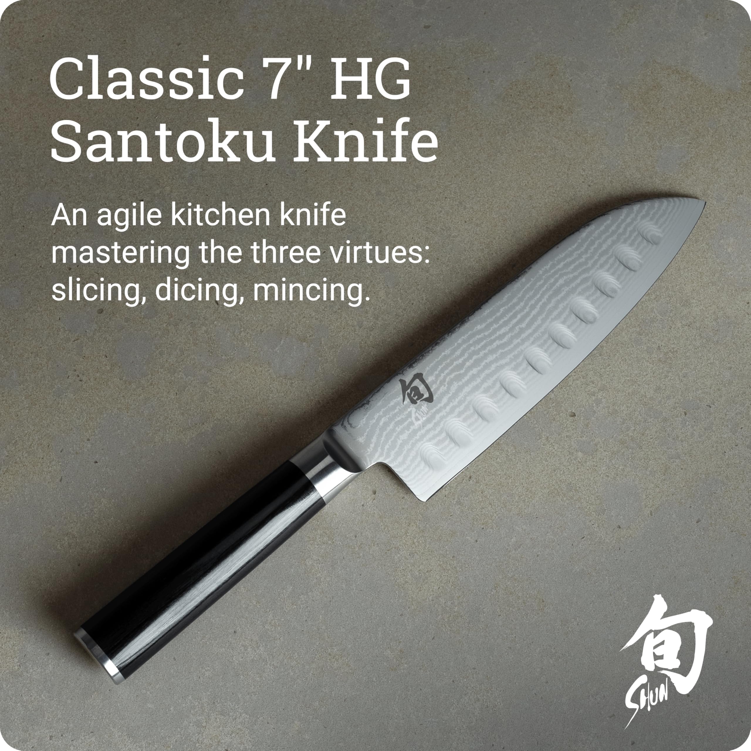 Shun Classic VG-MAX steel core delivers durable sharpness and edge retention.