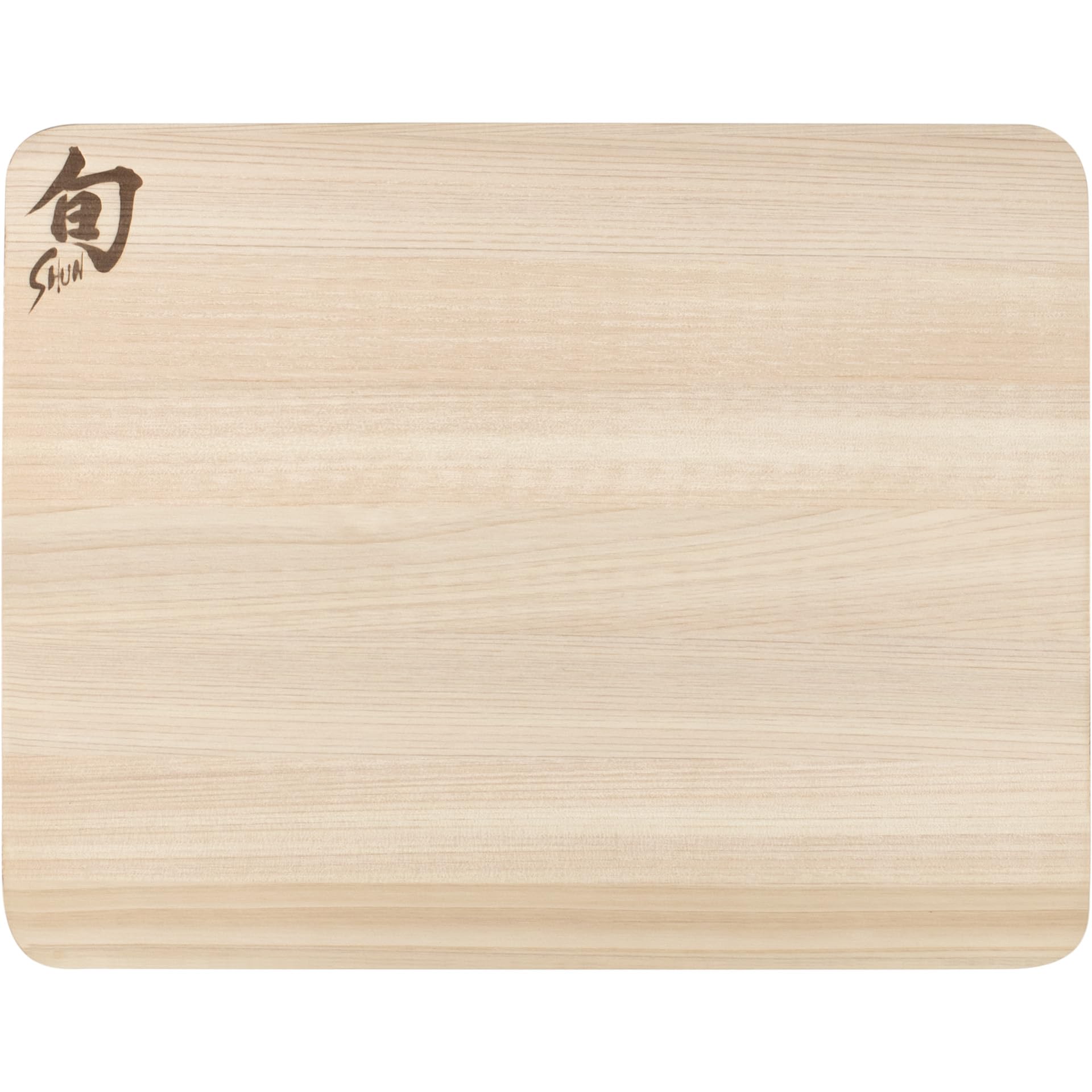 Shun Cutlery Small Hinoki Cutting Board top view showing a compact prep surface.