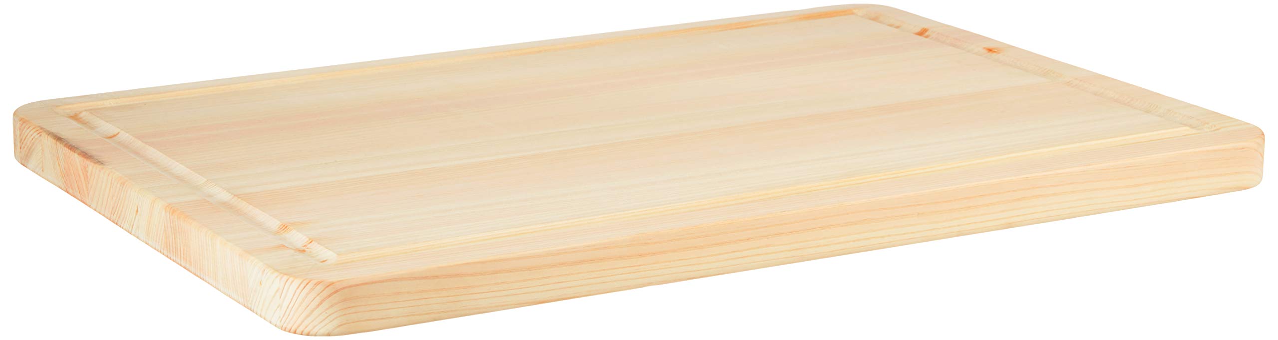Double-sided Shun Hinoki board for versatile prep and display