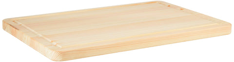 Double-sided Shun Hinoki board for versatile prep and display