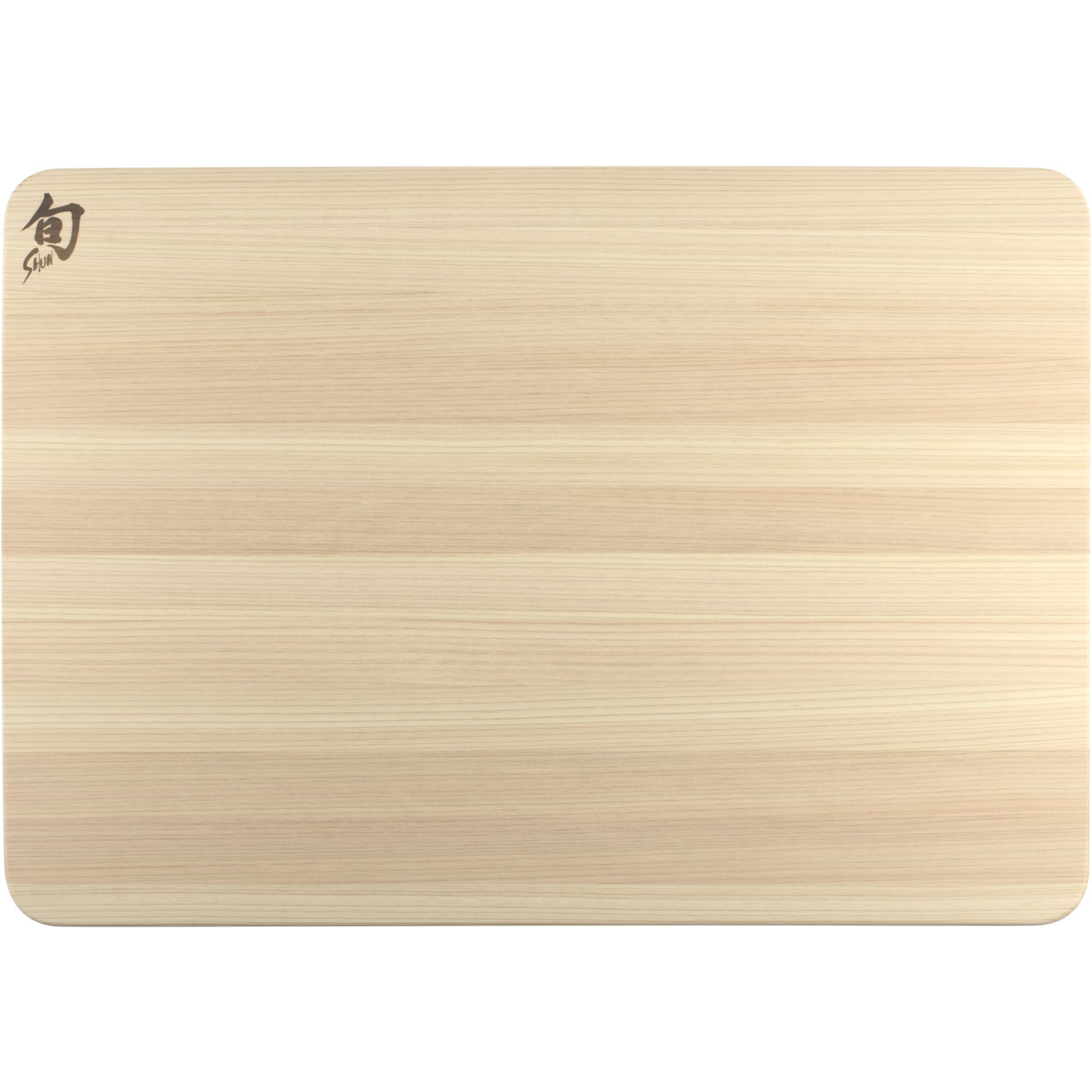 Shun Hinoki cutting board large surface ideal for generous prep