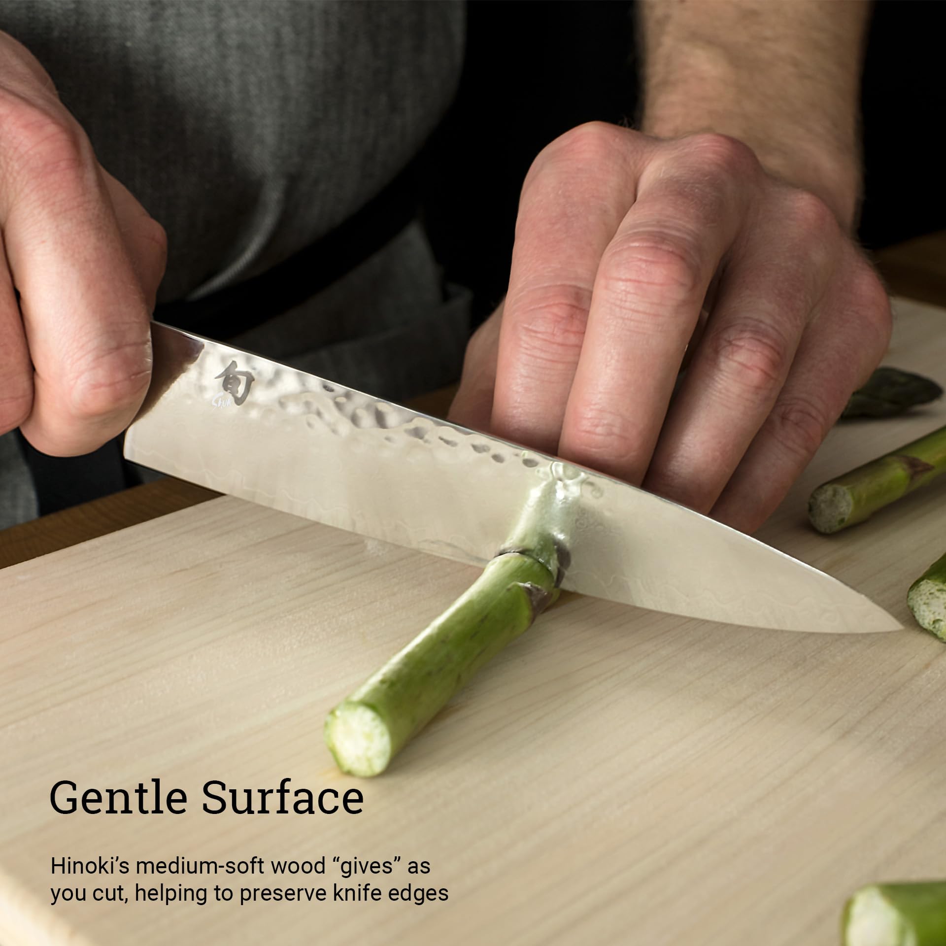 FSC-certified Hinoki wood reflects sustainability and beauty
