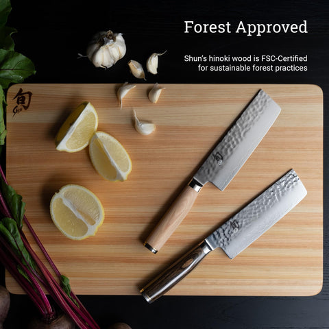 Japanese craftsmanship from Shun Hinoki board highlights premium quality