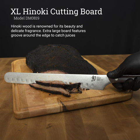 Juice groove visible for catching juices during chopping