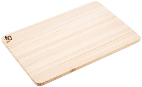 Shun Hinoki board used for an elegant charcuterie display.