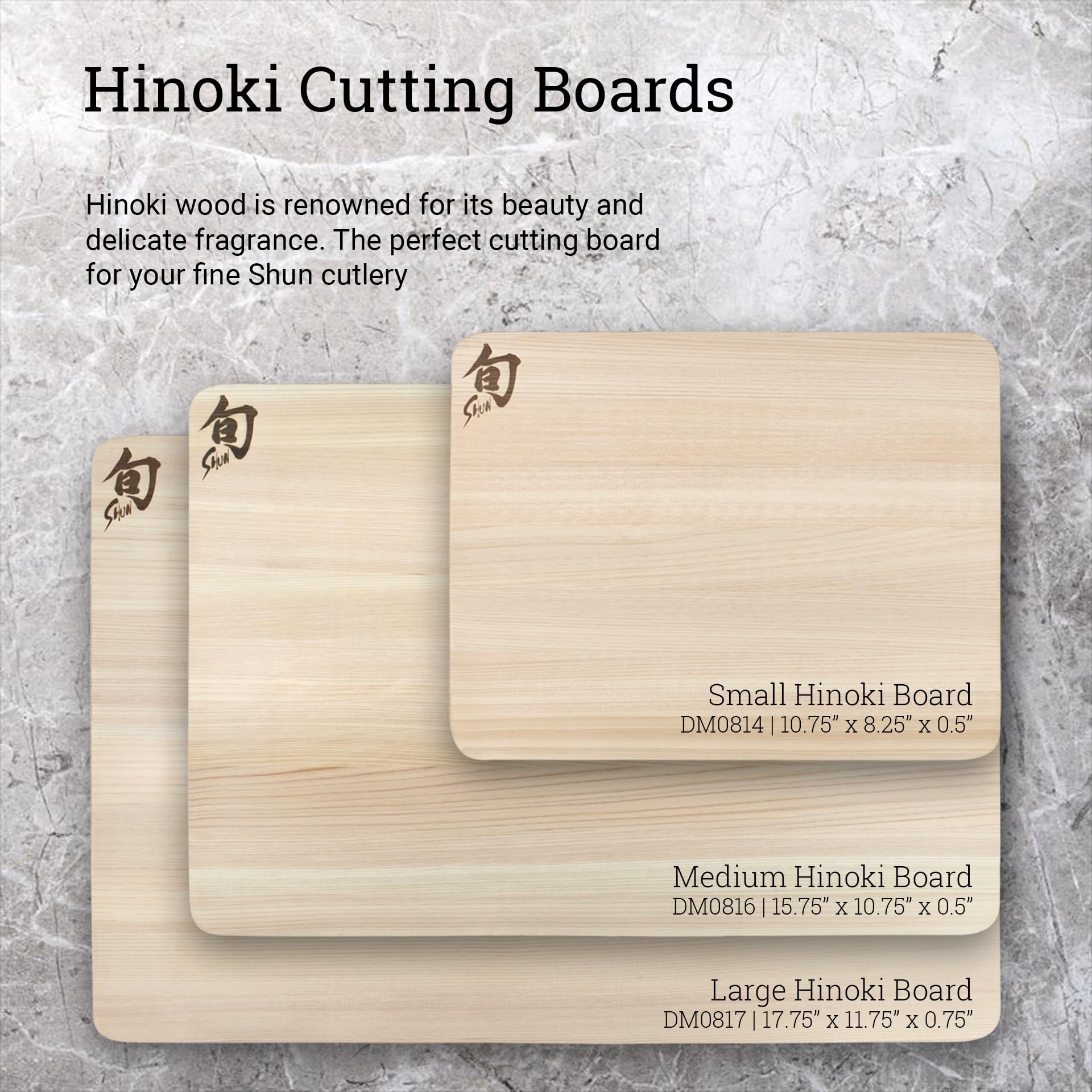 Shun Hinoki board with knife-edge protection during chopping.