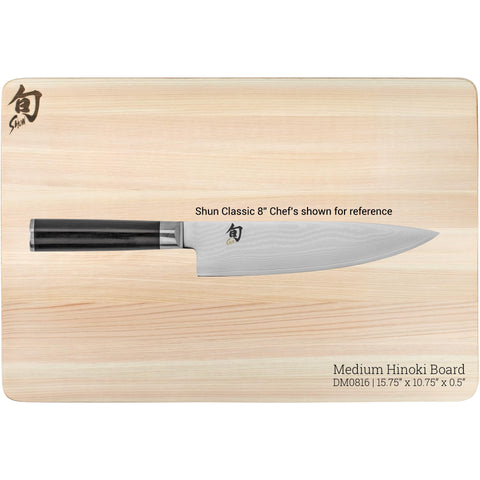 Shun Hinoki cutting board highlighting natural fragrance in kitchen.