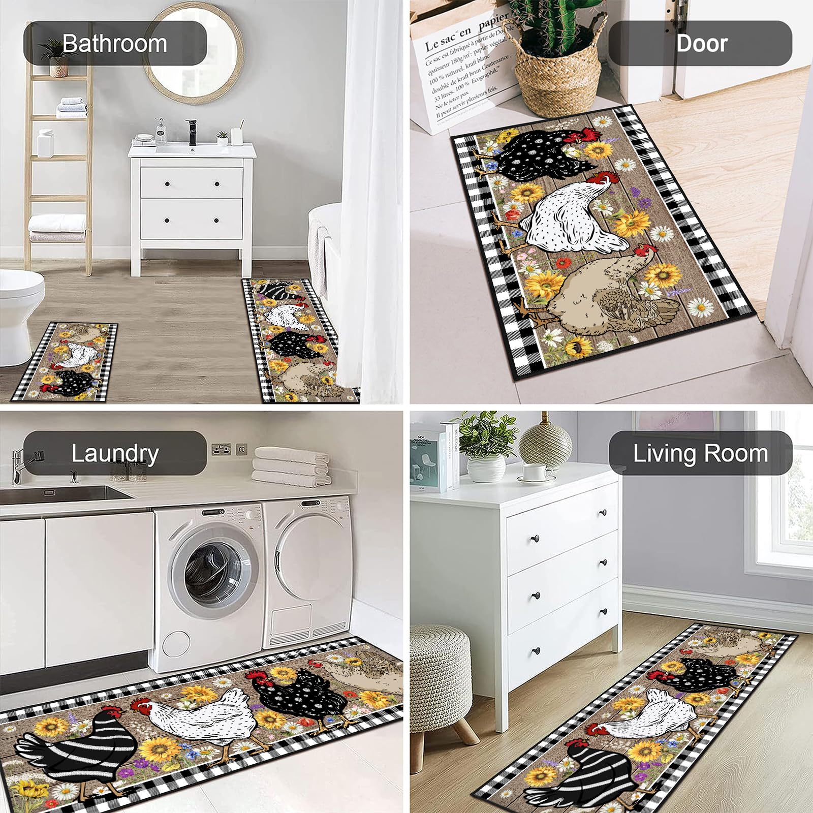 SHUNLCD versatile rug set fits kitchens, entryways, and laundry rooms