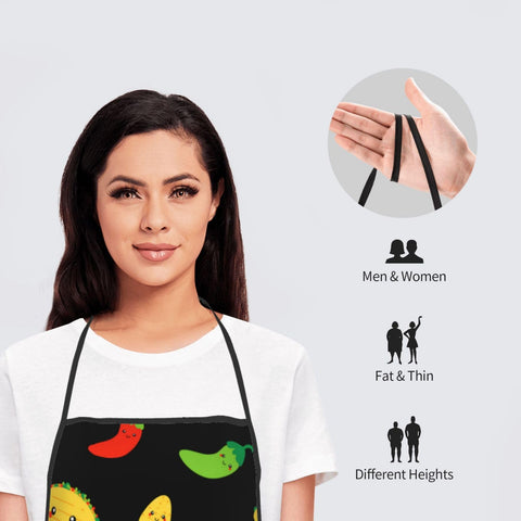 Shuwekk Taco Apron bold graphic print adds kitchen style