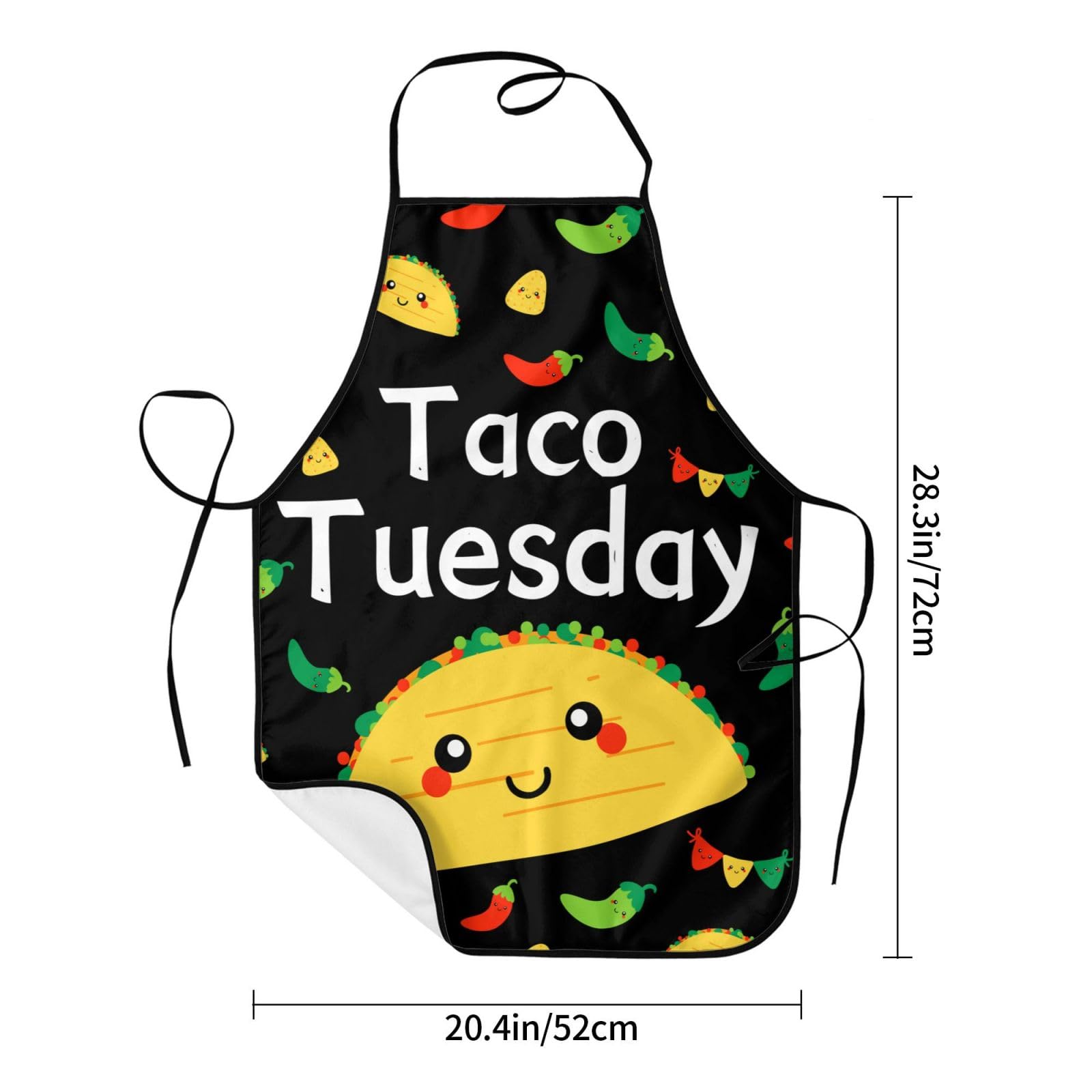 Shuwekk Taco Apron with extra long ties for unisex fit