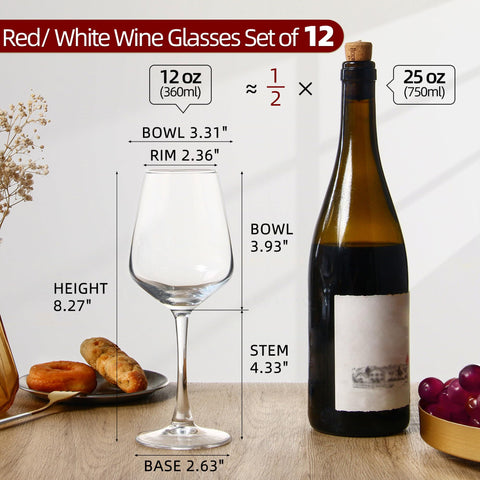 SHYRC long-stem wine glasses showcase wine color and aroma at gatherings.