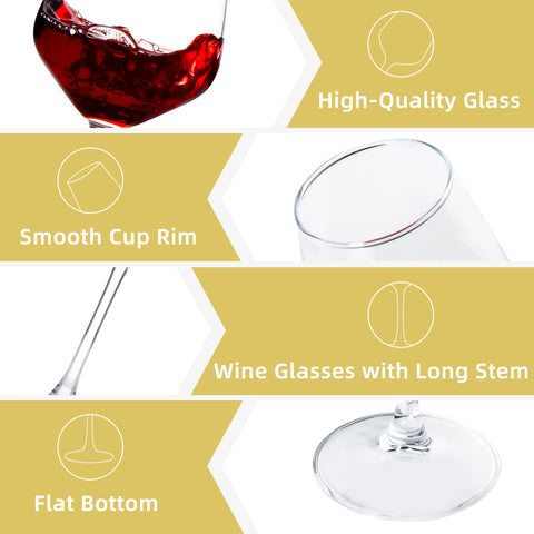 SHYRC thick clear glass wine glass emphasizes color and aroma