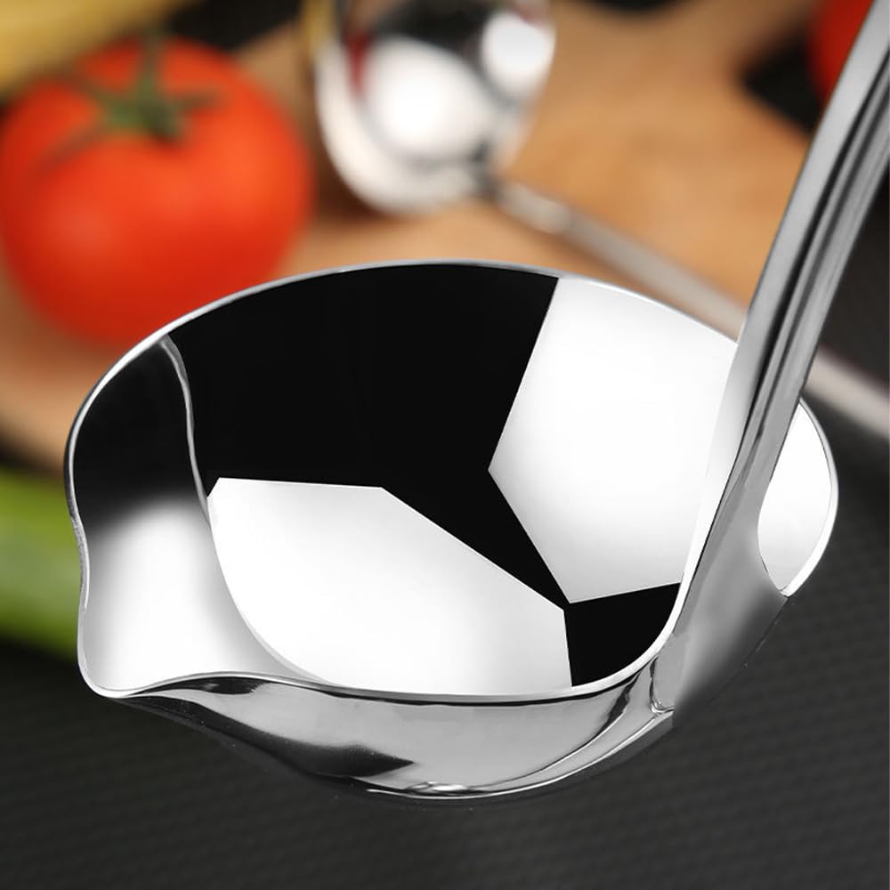 SIAIQIANG 18-8 stainless steel ladle with mirror finish for elegant serving