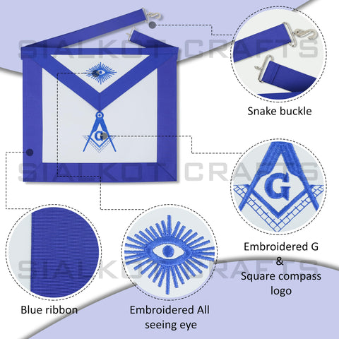 SialkotCrafts Master Mason emblem embroidery adds refined symbolism.