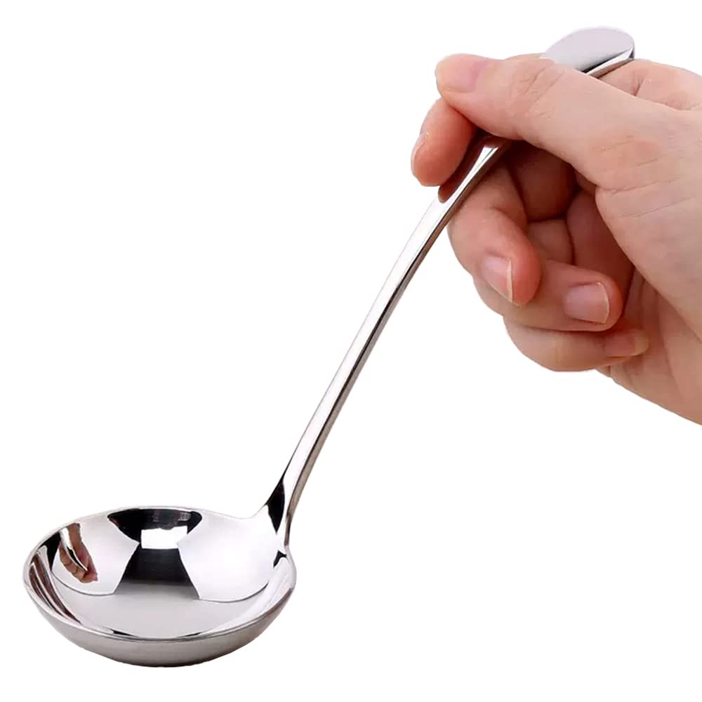 SIAIQIANG small ladle, 7.9 inches, silver two-pack for sauces.