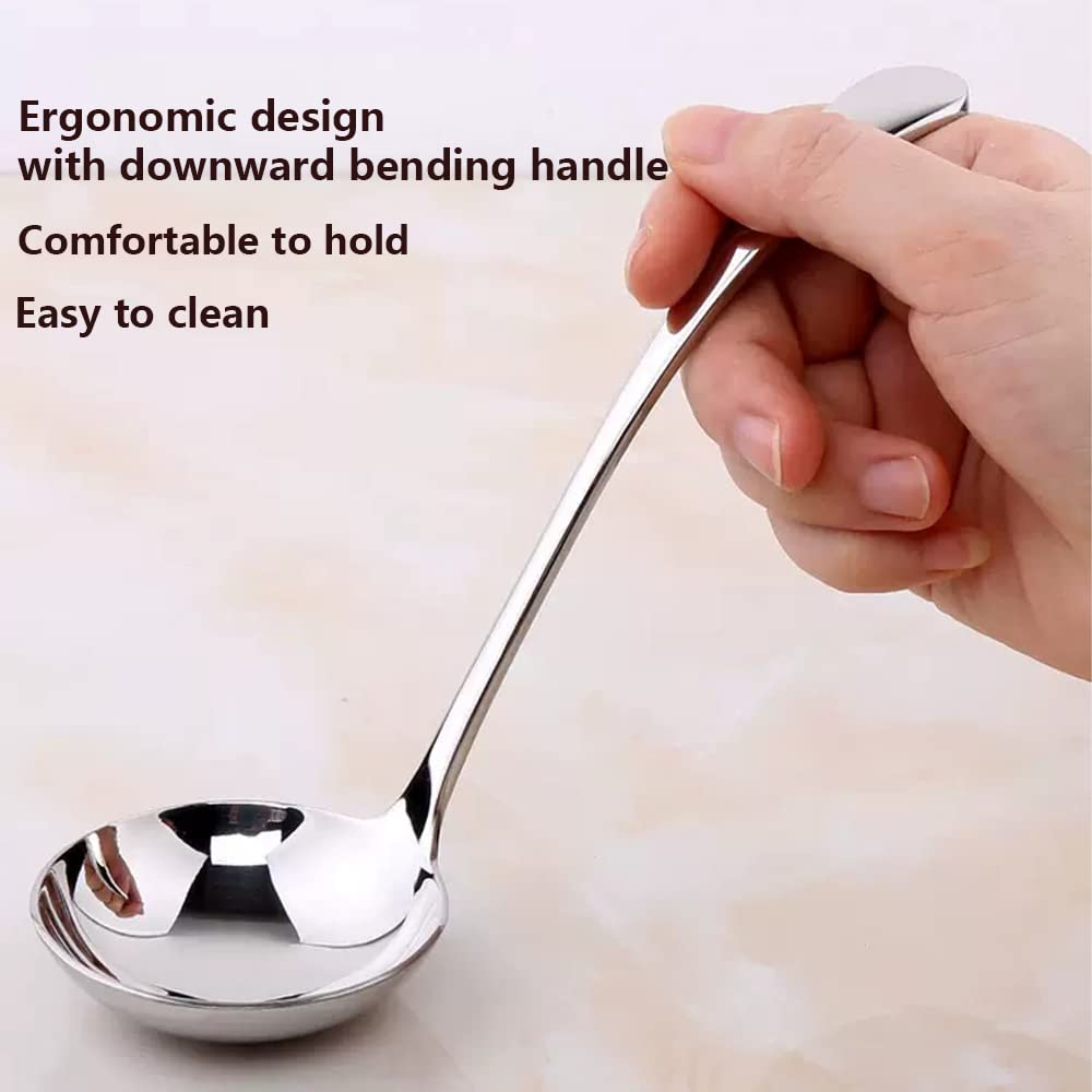 SIAIQIANG 18/10 stainless steel ladle, dishwasher-safe.