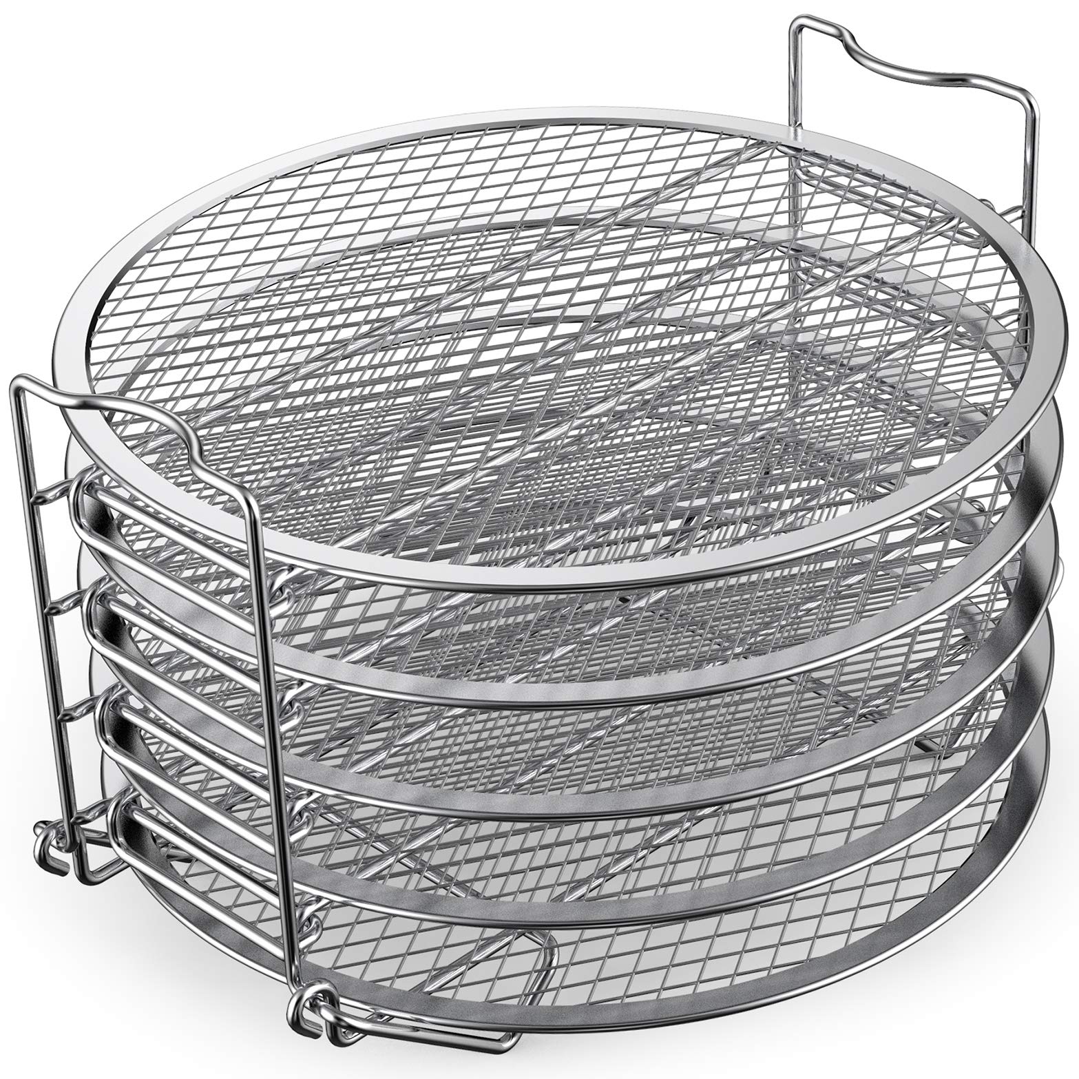 SICHEER dehydrator rack in stainless steel stand for durable food drying and even airflow.