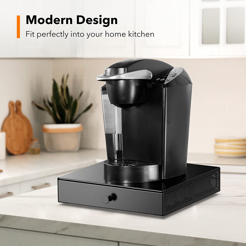 SICHEER modern black finish organizer complements kitchen decor.