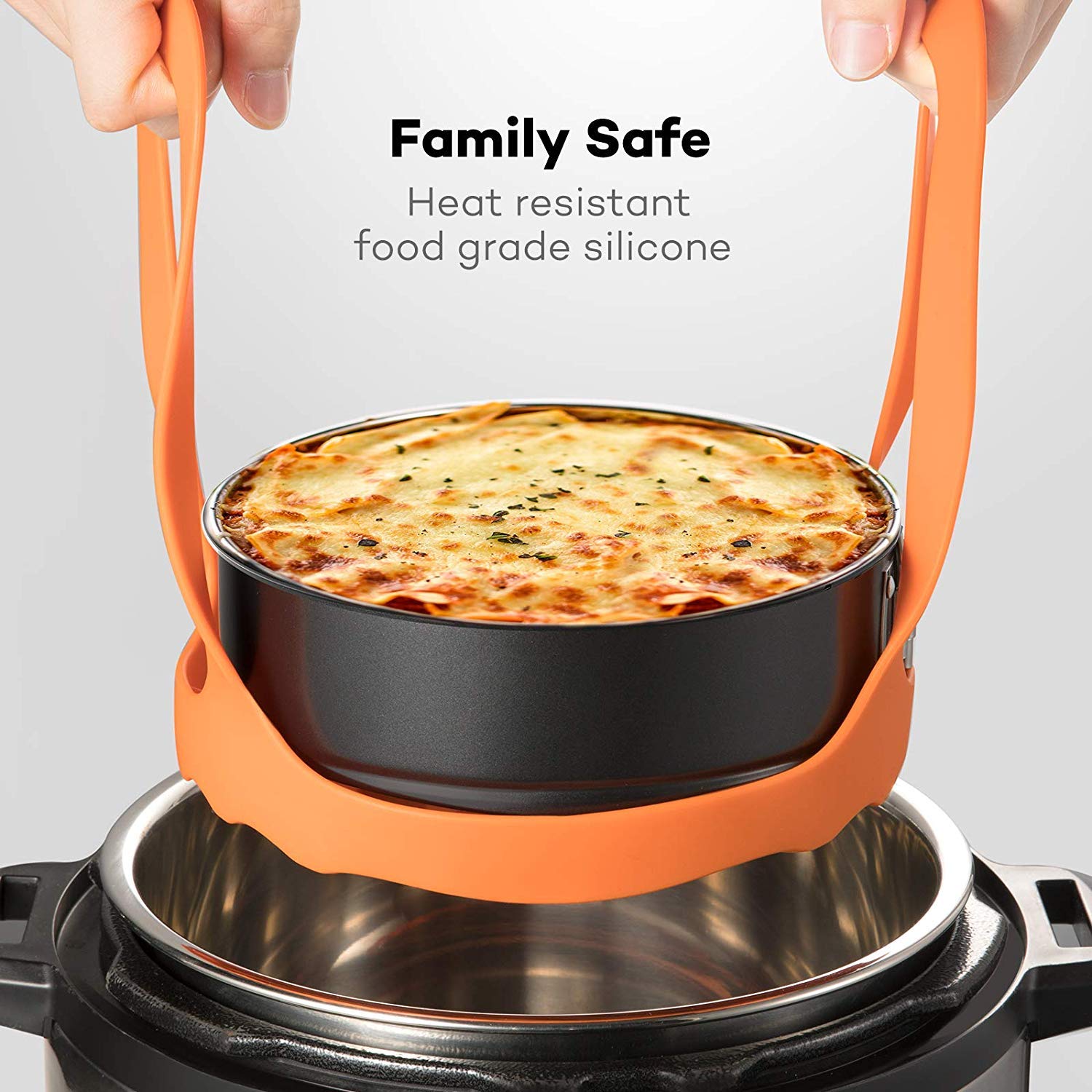 SiCheer silicone bakeware sling doubles as an egg steamer rack