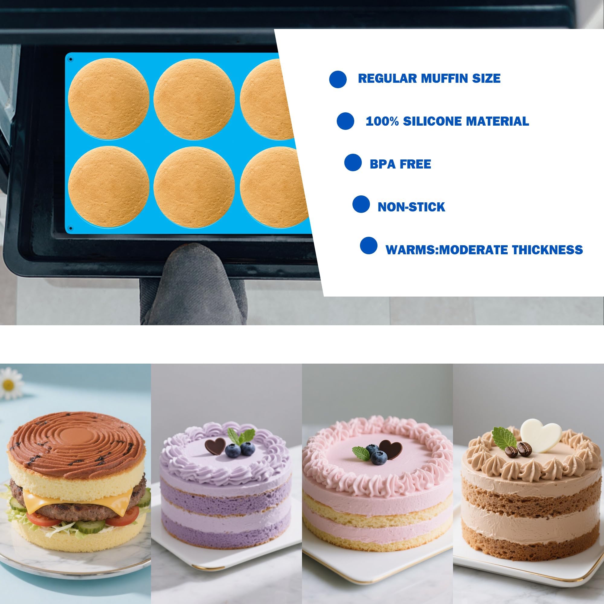 Sidosir hamburger buns mold – sturdy non-stick for buns.