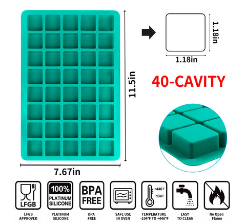 Sidosir 40-cavity silicone mold for candies and gummies.