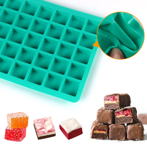 Sidosir square silicone mold for chocolate truffles.