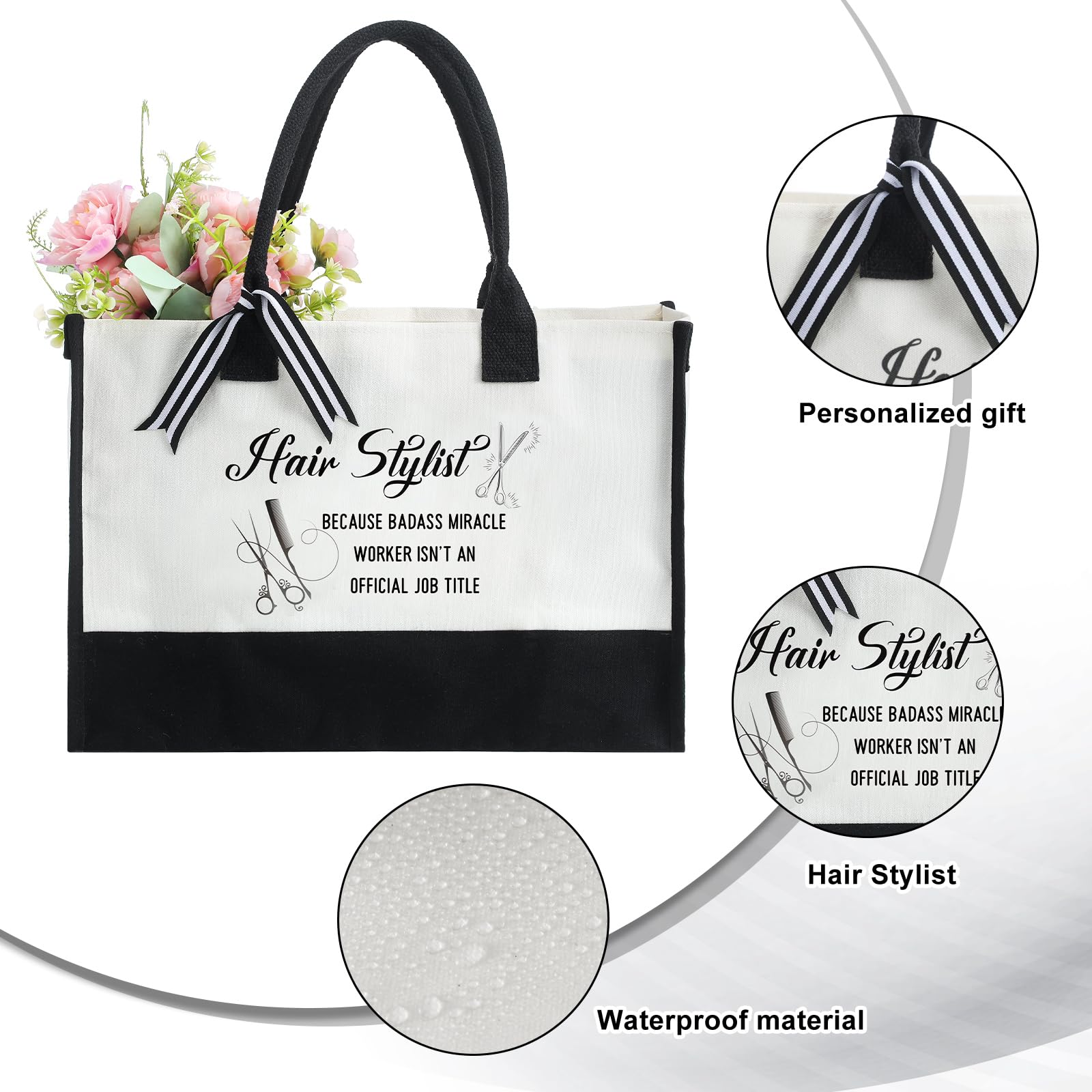 Sieral barber-pattern handbag with scissors motif for stylish gifts.