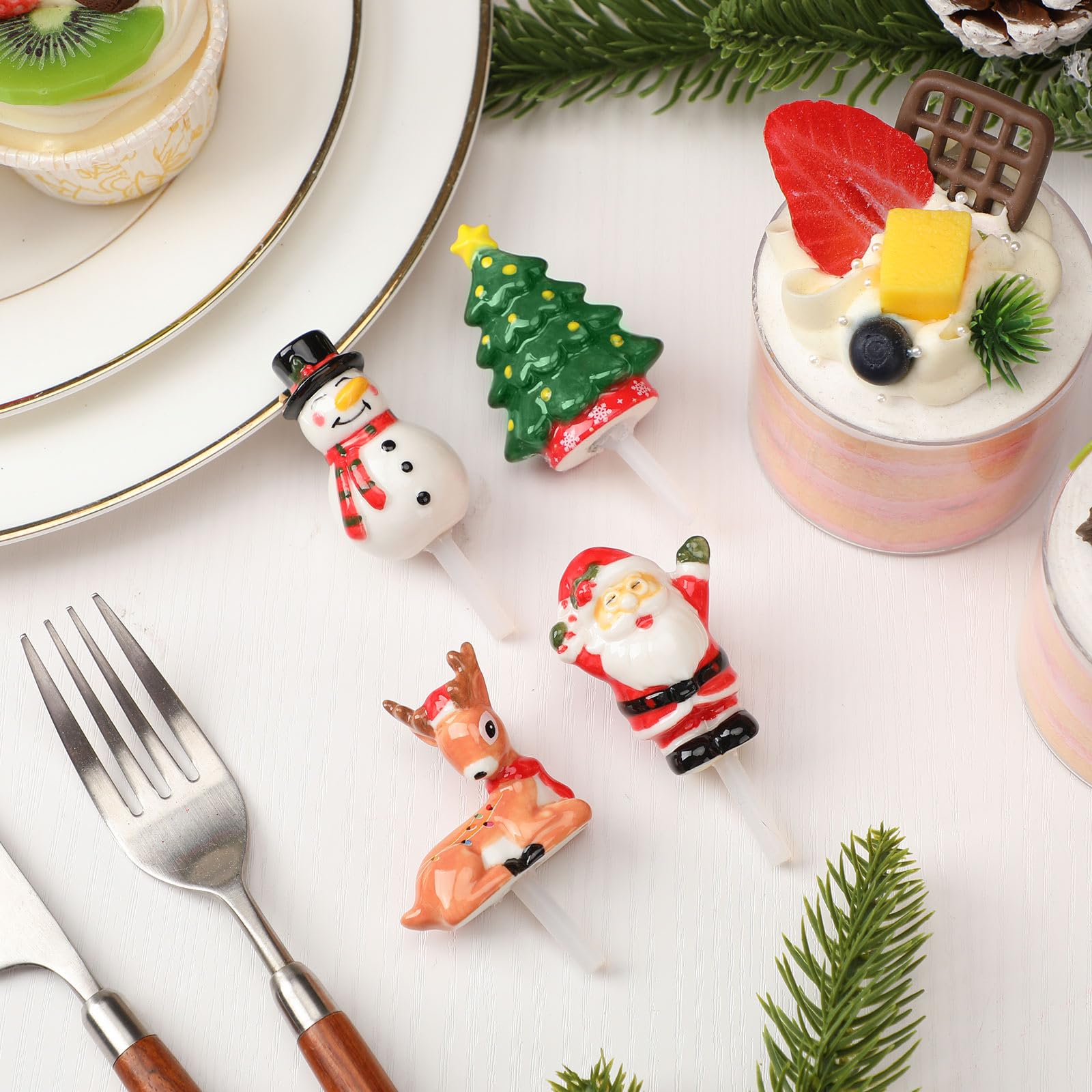 Sieral Christmas plate snowman decor delivers playful centerpiece accents for desserts