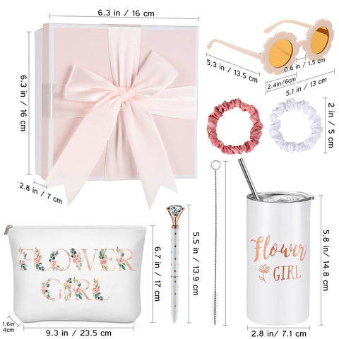 Sieral flower girl canvas bag in pink and white design