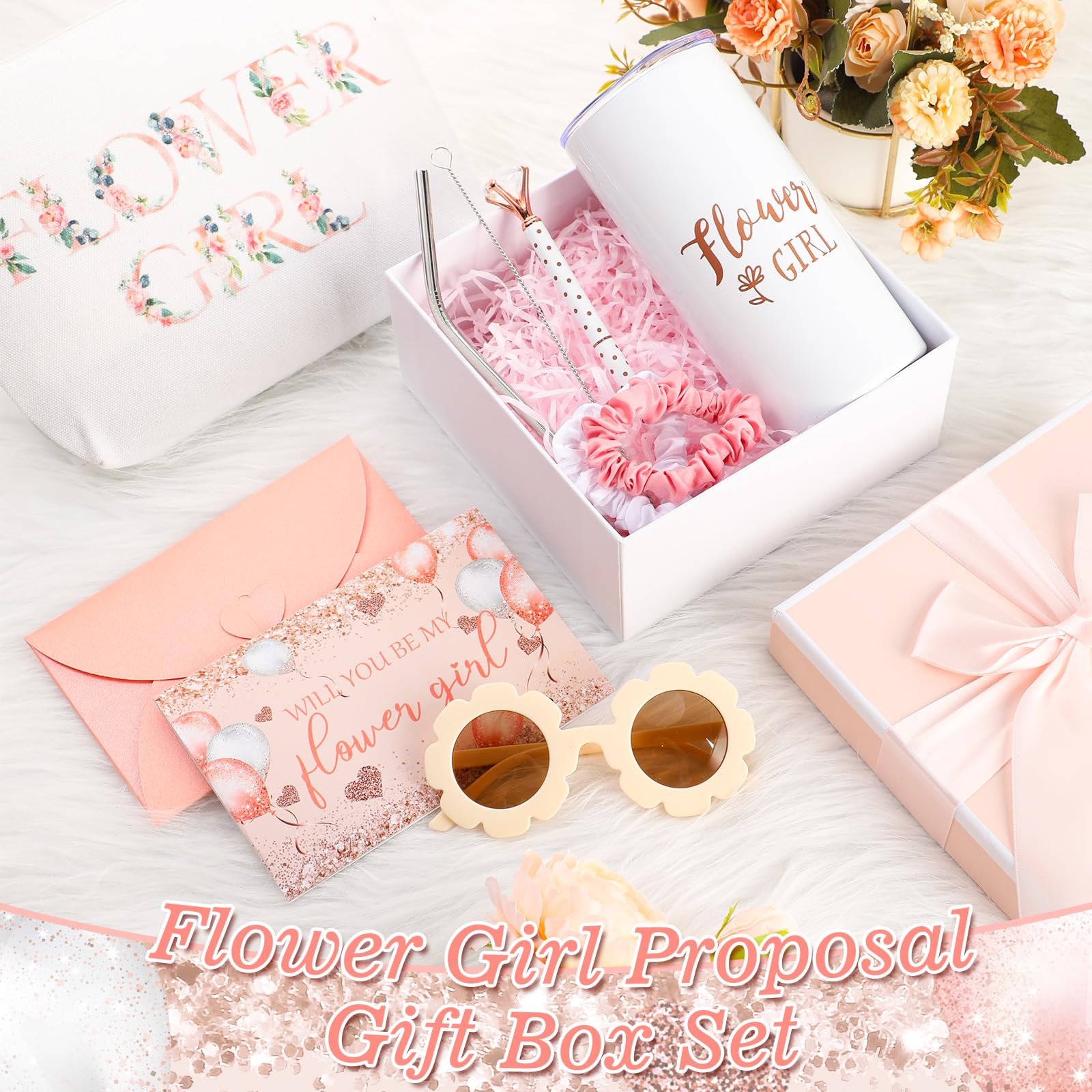 Sieral fold card for flower girls with personal message