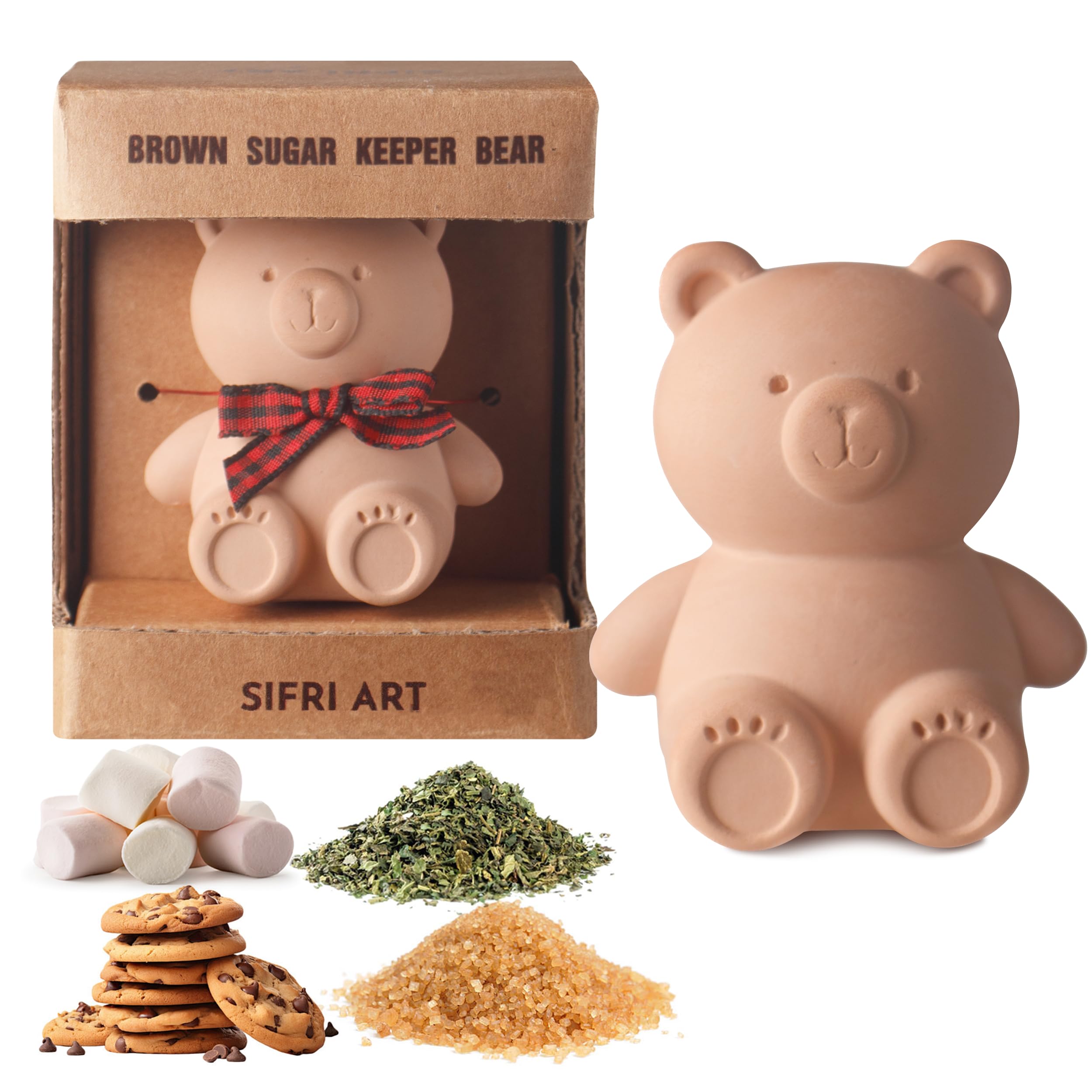 Sifri Art 3D bear in pantry highlighting compact storage and freshness for baking ingredients.