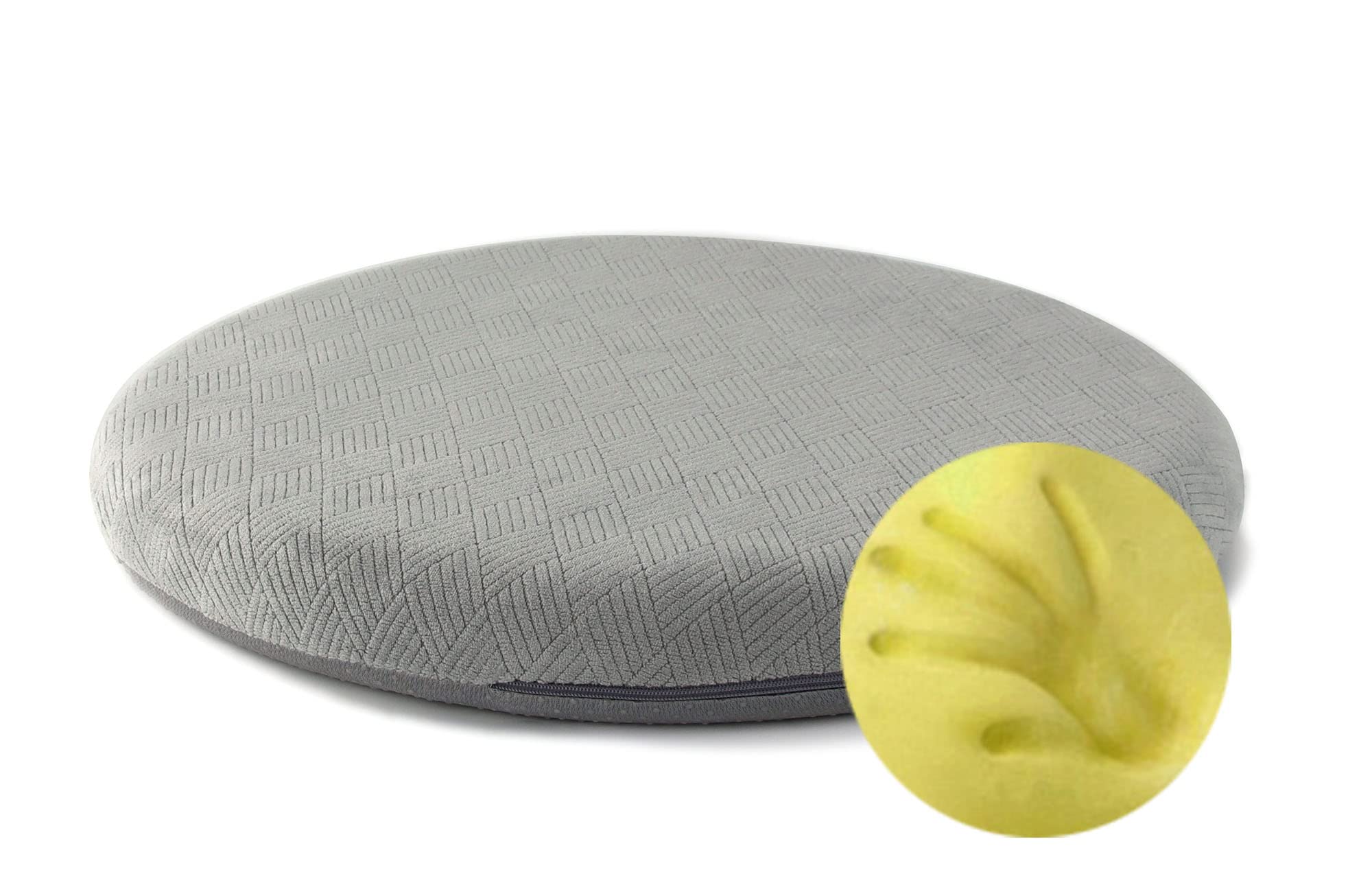 Sigmat memory foam seat cushion on an office chair with anti-slip backing.