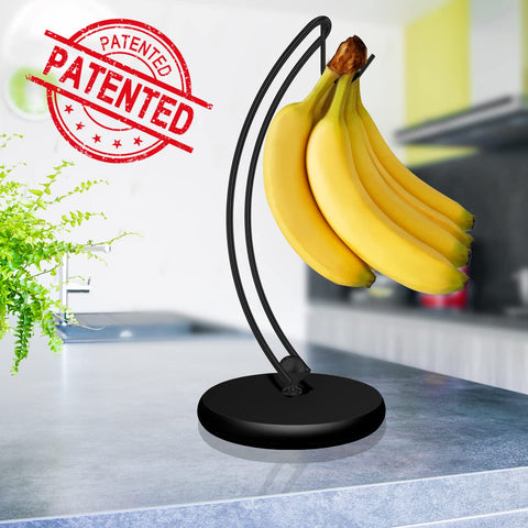 Signice 12-inch banana stand supports large bunches without crowding.