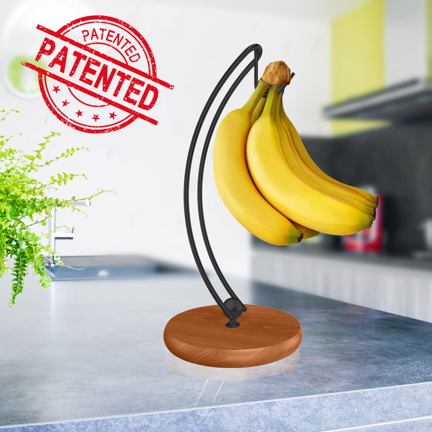 Signice banana holder stand keeps counter organized and tidy