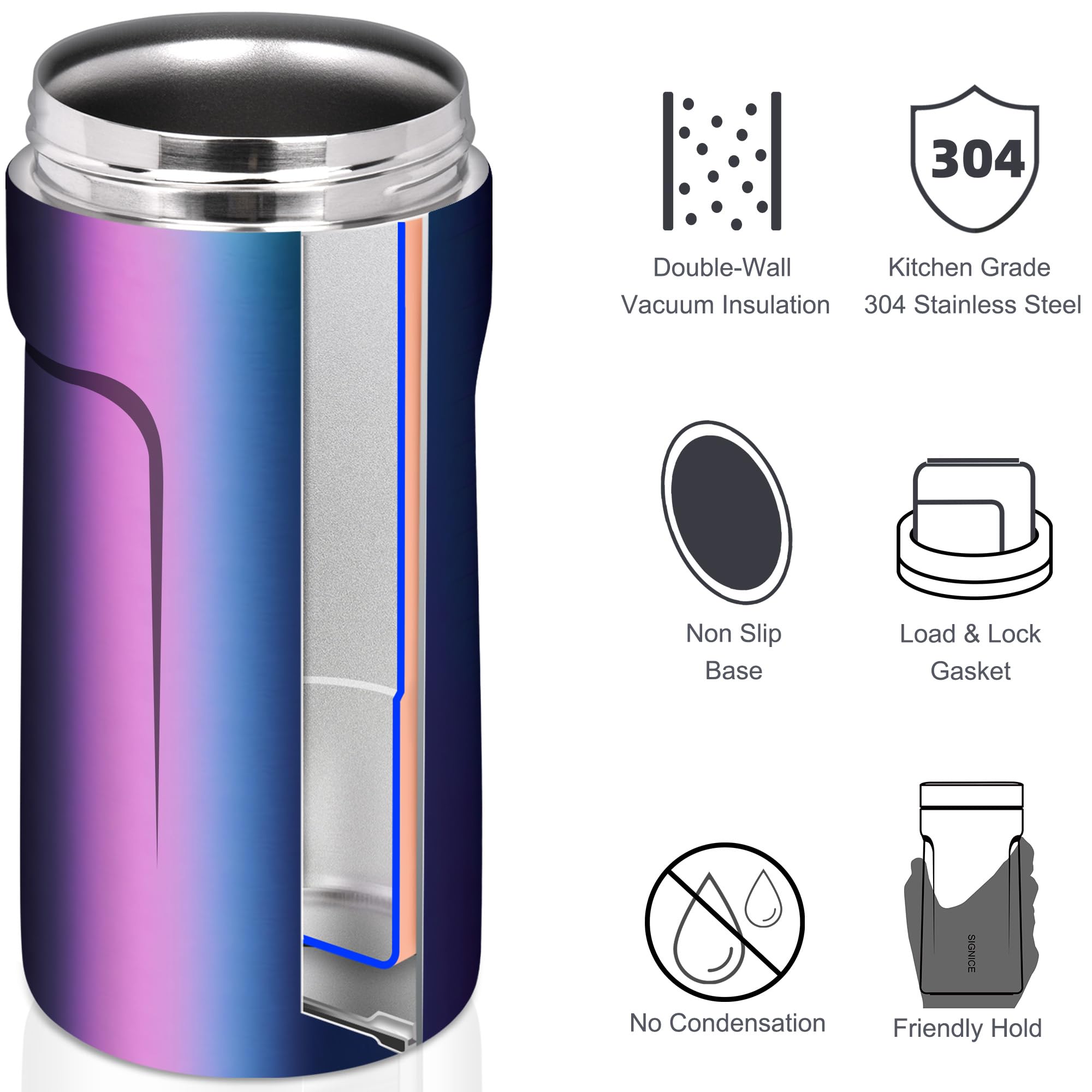Signice 3in1 cooler accommodates bottles for versatile drink cooling outdoors